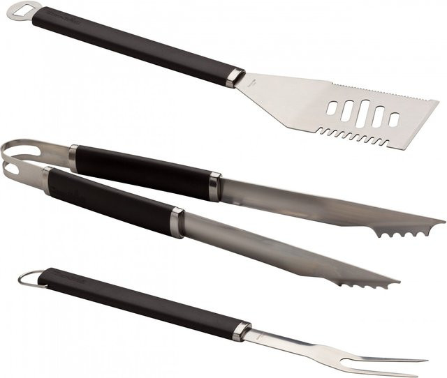 Grillbesteck aus Edelstahl, 3-teiliges Set - Bild 1