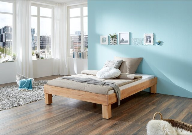 Relita Futonbett Manuela aus massiver Kernbuche, ohne Kopfteil, braun, B/T/H: 120 x 200 cm - Bild 1