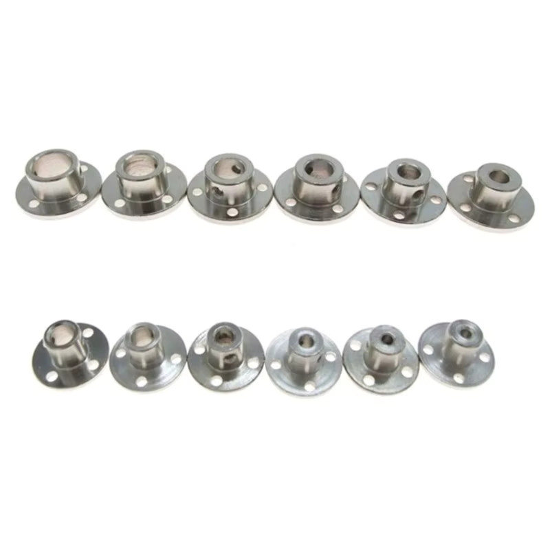 4er-Set Flanschkupplung für Motor-Wellen mit Schrauben, Farbe: Silber, Durchmesser: 3 mm bis 14 mm - Bild 2
