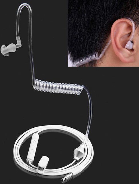 Topwil In-Ear Kopfhörer mit 3,5 mm Klinkenanschluss und Luftrohr in Weiß - Bild 1