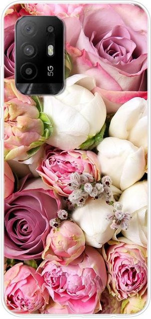 Silikonhülle mit Blumen- und Tiermotiv für Oppo Reno5 Z 5G, transparent/multicolour - Bild 1
