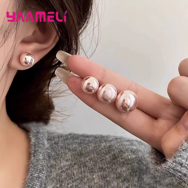 YAAMELI Perlenohrringe, 925 Silber, goldfarben beschichtet, Damen - Bild 2