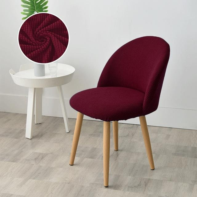 Lellen Entenschnabel-Stuhlbezug aus Polar-Fleece in Rot, elastischer Sesselbezug im skandinavischen Stil für Küche und Zuhause, 4 Stück - Bild 1