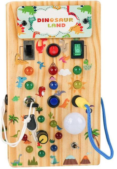 Binchi Outdoor Product Montessori Holz Aktivitätstafel, mit LED Lichter - Bild 1