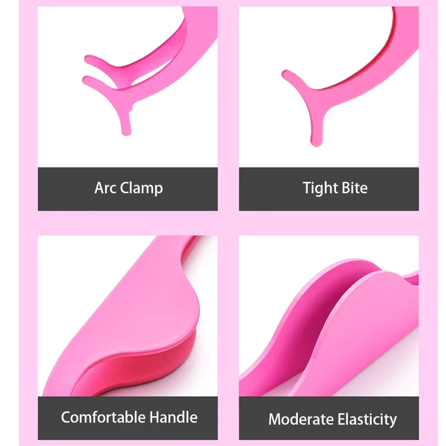 RUZOFO Wimpernpinzette aus Edelstahl, Schwarz/Rosa - Bild 4
