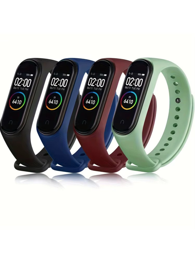 NEY Uhrenarmband Silikon, Schwarz, Unisex, Xiaomi Mi Band 7 6 5 4 3 - Bild 5