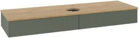 V&B Waschtischunterschrank Antao ohne Frontstruktur in Eiche Honig, B: 160 cm, T: 50 cm - Bild 1