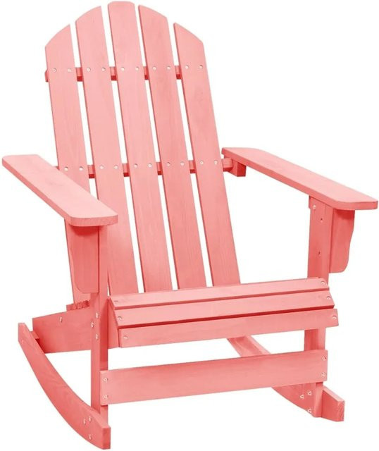 vidaXL Adirondack-Schaukelstuhl aus Massivholz Tanne in Rosa - Bild 1