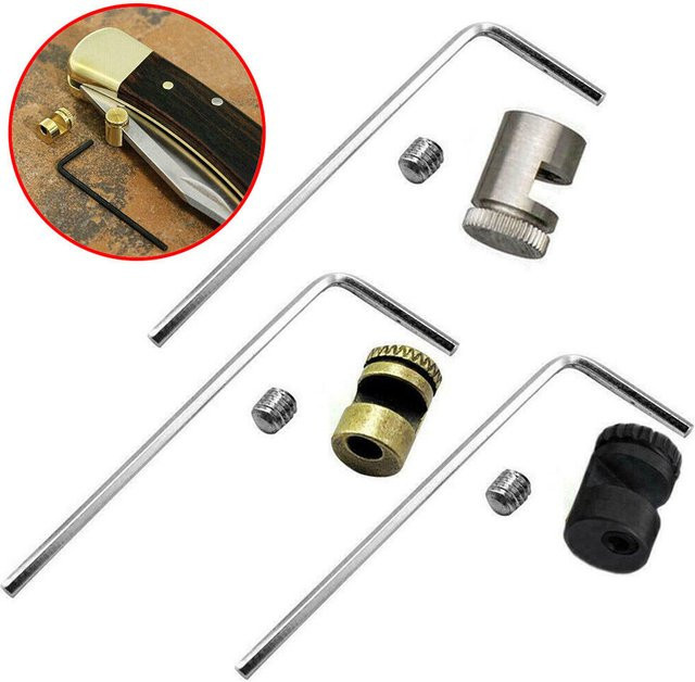 VIBRATITE 3-teiliges Set Stud Push Cutter aus Stahl mit Inbusschlüssel in Schwarz und Weiß - Bild 1