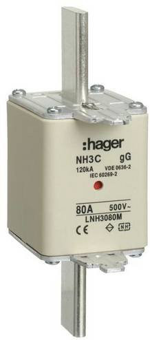Hager NH-Sicherung LNH3080M 80A Set aus 3 Stück in Weiß - Bild 1