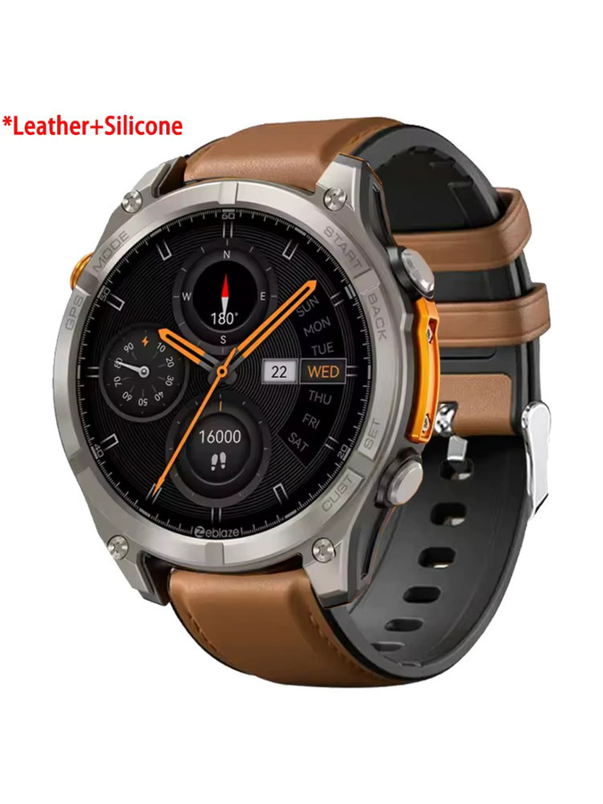 Zeblaze Uhrenarmband Leder, Silikon, 22 mm - Bild 6
