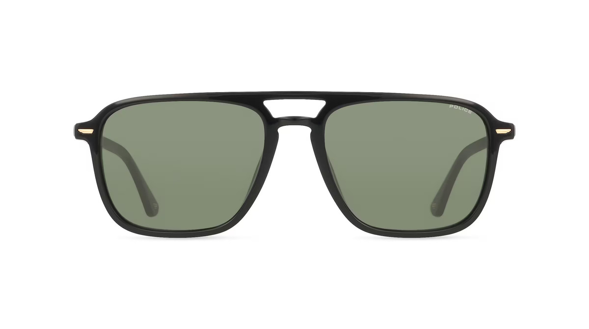 Police SPLR78 Sonnenbrille, Vollrand, Quadratisch, Kunststoff, Herren, Schwarz - Bild 1