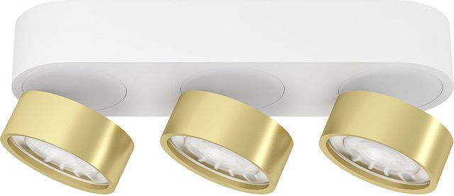 LUX-IT Swing 75 Round LED-Deckenstrahler 3-flammig, Weiß und Gold, warmweißes Licht (3000K) - Bild 1