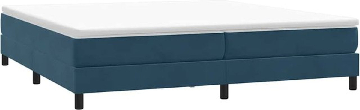 vidaxl Boxspringbett aus Samt in Blau ohne Matratze B: 220 cm, T: 200 cm - Bild 1