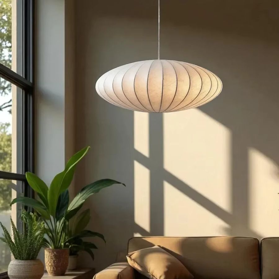 Joyinled Moderner Wabi-Sabi Seiden-Kronleuchter mit integriertem LED für Wohnzimmer und Restaurant - Bild 2