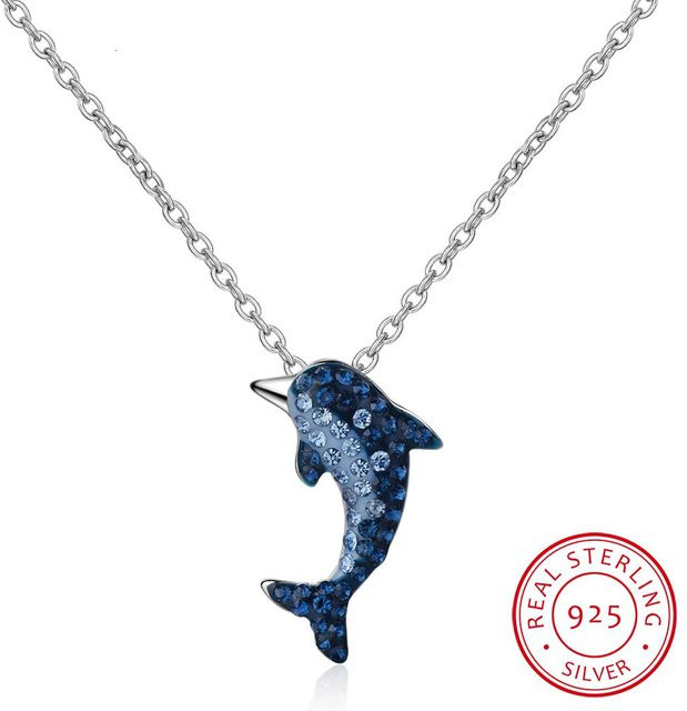 POMOiii Anhänger Halskette, 925 Sterling Silber, Blue Cz, Damen - Bild 1