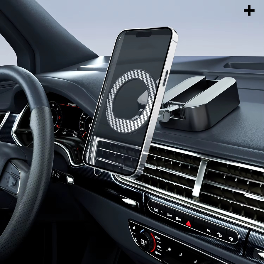 BESY Magnetischer Handyhalter Tragbarer Faltbarer Desktop-Ständer in Schwarz für iPhone und Samsung sowie HUAWEI - Bild 3