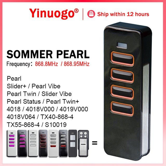 Sommer Garagentor Fernbedienung Handsender Schwarz 868MHz TX40-868-4 TX55-868-4 - Bild 1