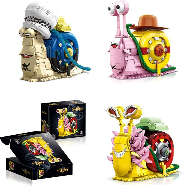 Den Den Mushi Telefon Charme Schnecke, Bausteine, 3D Modell, DIY Mini Ziegel Figur Spielzeug - Bild 1