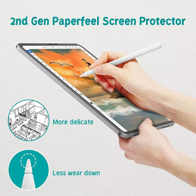 2 Stück PaperFeel Displayschutzfolie für Samsung Galaxy Tab A7 A8 A9 A11 Plus, transparent, ohne Glas - Bild 3