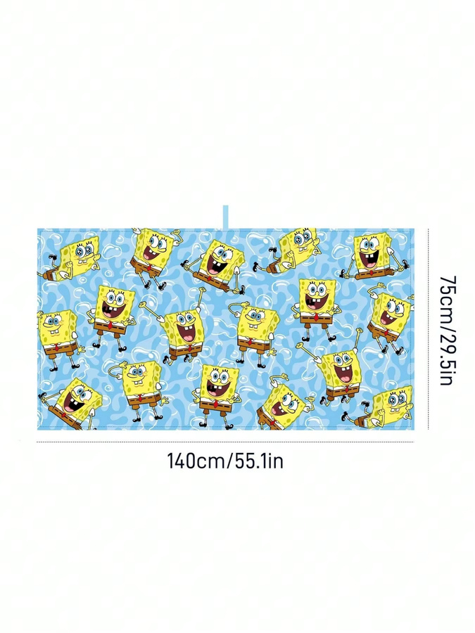 Potdemiel SpongeBob Schwammkopf Badetuch und Strandtuch mit Cartoon-Muster in Multicolour - Bild 3