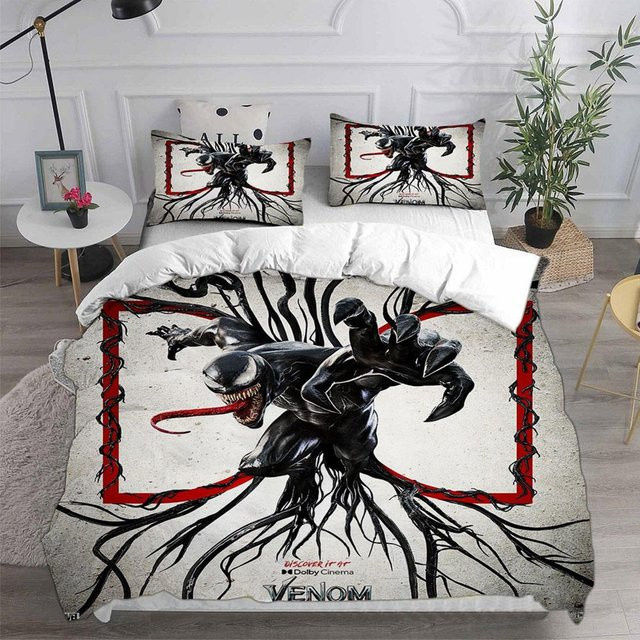 Venom The Last Dance Bettwäscheset aus Mikrofaser, 2-3-teiliges Set mit Bettbezug und Kissenbezug, Schwarz, B/H: 140 x 210 cm - Bild 1