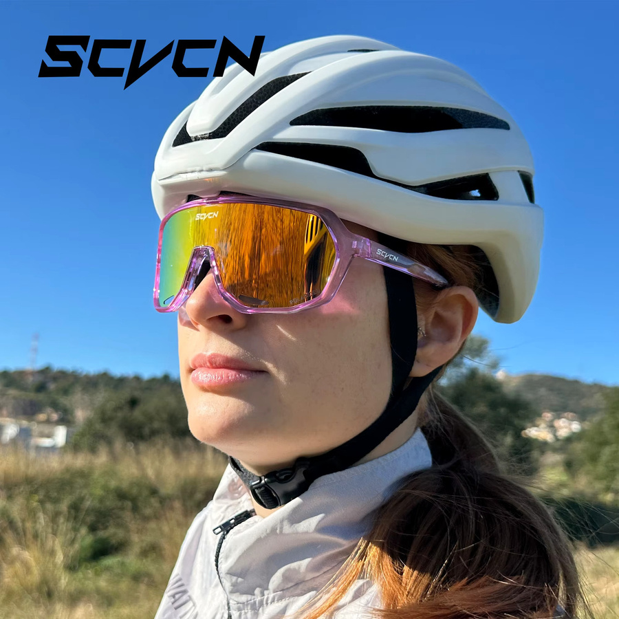 SCVCN Sportsonnenbrille, Herren, Vollrand, Kunststoff, UV400 - Bild 4