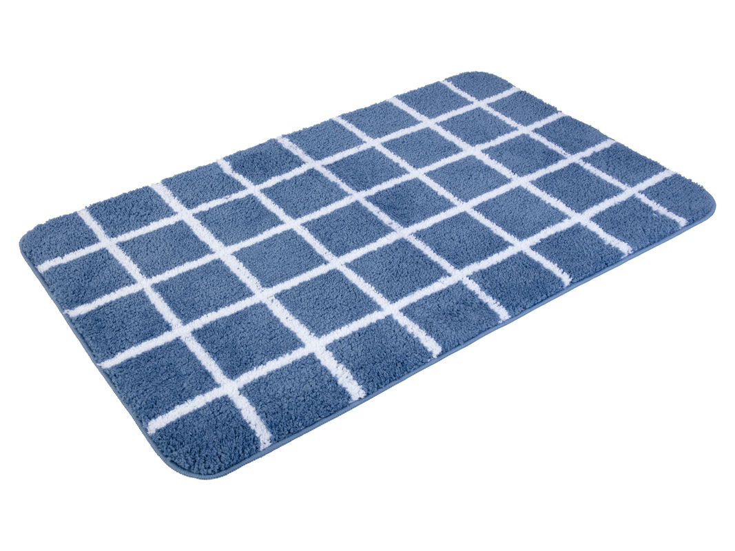 LIVARNO HOME Badezimmergarnitur 2-teilig mit Teppich und WC-Vorleger in Blau/Weiß - Bild 3