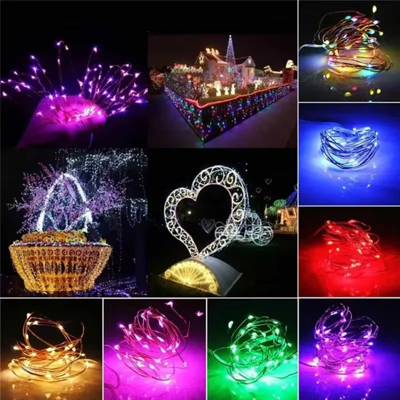 OKAL RED EAST USB LED Lichterkette aus Kupferdraht für Weihnachten, Hochzeit und Party - Bild 3