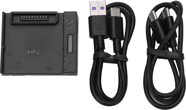 DJI Drohnen-Akkuladegerät-Kit für DJI Air in Schwarz und Grau mit USB-C-Kabel - Bild 1