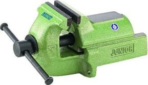 Parallelschraubstock Junior KIESEL aus Grauguss in Grau oder Grün mit 100 mm Backenbreite und 140 mm Spannweite - Bild 1