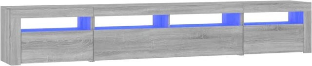 vidaXL TV-Schrank mit LED-Leuchten in Grau Sonoma, B/T/H: 240 x 35 x 40 cm - Bild 1