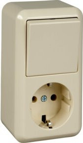 Schneider Electric Elso AP Kombination Aus- und Wechselschalter Aufputz IP20 Weiß - Bild 1