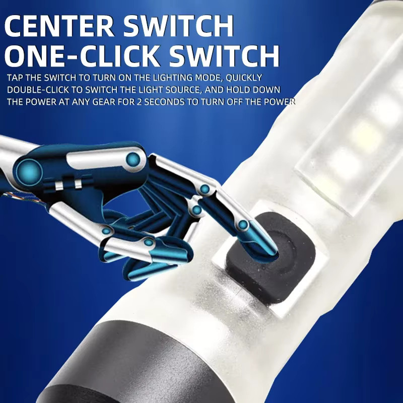 Heinast M02 Mini-Taschenlampe als transparenter Schlüsselanhänger mit LED-Licht und 10 Modi für Camping und Wandern - Bild 3