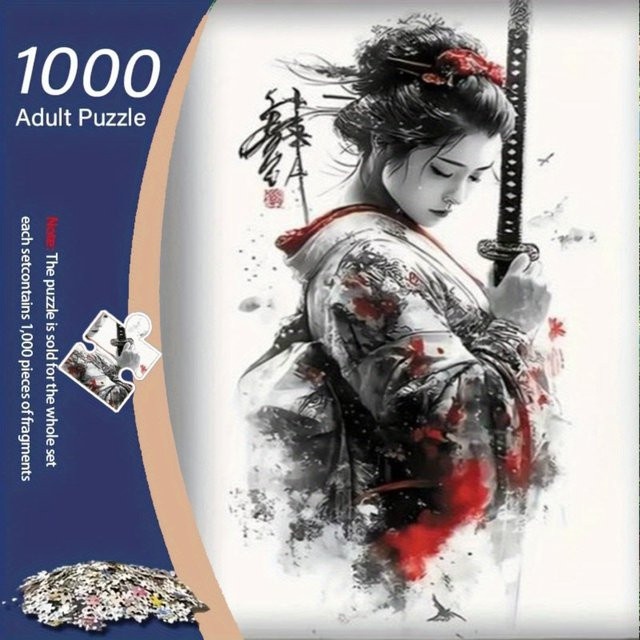 AZNM Geisha-Puzzle, 1000 Teile, Holz, Bunt / Mehrfarbig - Bild 1