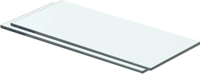 2er-Set vidaXL Regalböden aus transparentem Hartglas, B/T: 40 x 12 cm - Bild 1