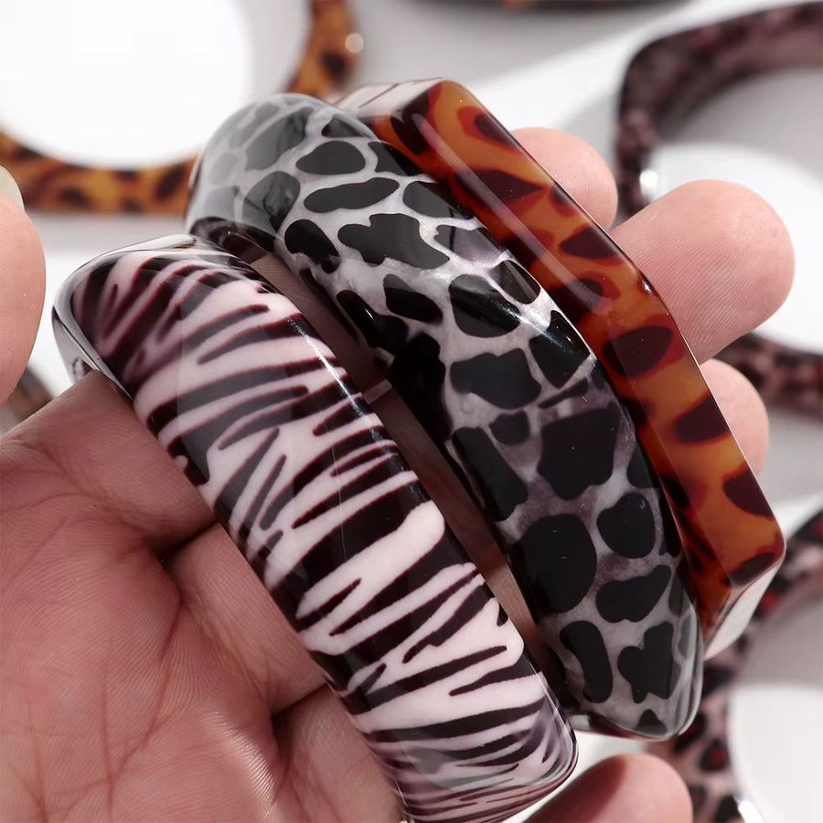 Fishsheep Armreif Acryl, Leopard, Bunt, Damen - Bild 5