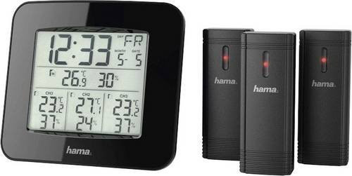 Hama EWS-Trio Funk-Wetterstation mit drei Sensoren in Schwarz - Bild 2