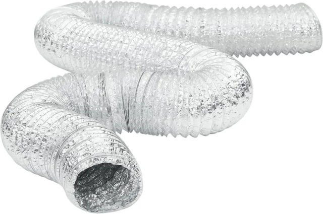 vidaXL Lüftungsschlauch aus Aluminium in Silber, Länge: 6 m, Durchmesser: 10 cm - Bild 1
