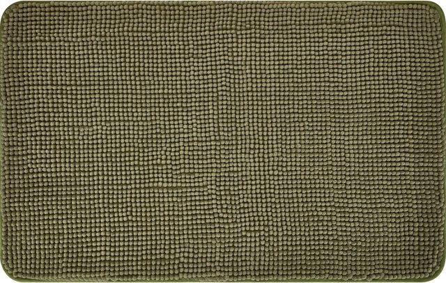 baliv Badematte aus Polyester in Moosgrün, B/T: 80 x 50 cm - Bild 1