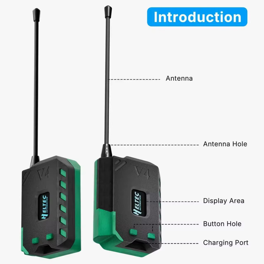 Heltec V4 WiFi LoRa 32 Dev-Board-Gehäuse-Set mit weicher Antenne und ESP32 SX1262 in Schwarz - Bild 3