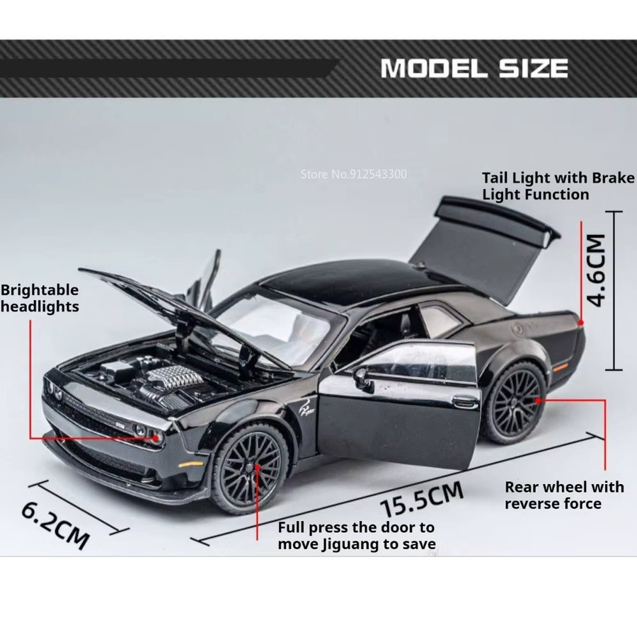 RMZ city Hellcat Automodell, 1:32 Maßstab, mit Licht und Sound, lila - Bild 2