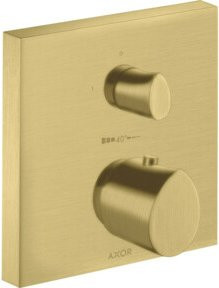Hansgrohe Axor Starck Organic UP-THM Fertigset mit Thermostat und Absperrventil in Brushed Brass - Bild 1