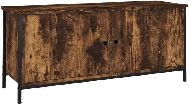 vidaXL TV-Schrank mit Türen in Räuchereiche, Farbe Braun, B/T/H: 102 x 35 x 45 cm - Bild 1