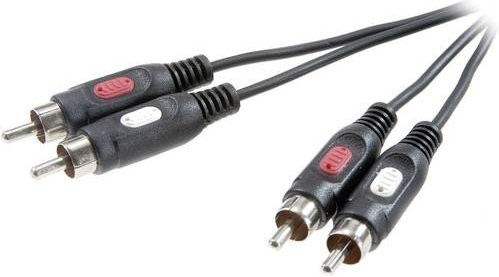SpeaKa Professional SP-7869764 Cinch Audio Anschlusskabel RCA Schwarz, Länge: 1,50 m - Bild 1