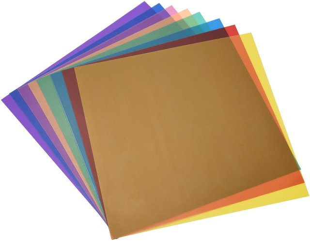 KaiSai Set aus 8 transparenten Farbfolien in verschiedenen Farben, B/B: 30 x 30 cm - Bild 1