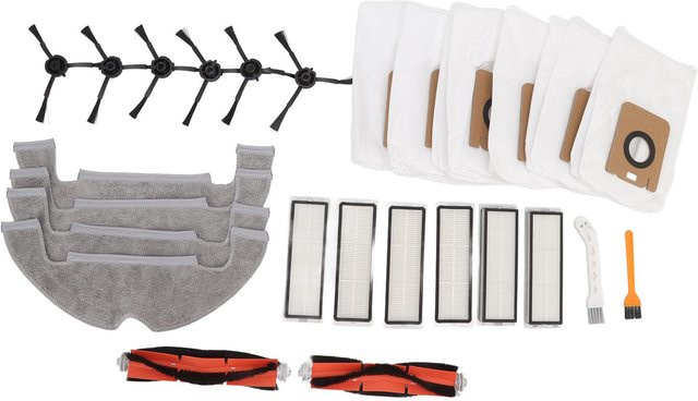 Dreame Kehrmaschinen-Ersatzteilset mit Hauptbürste, Staubbeutel, Filtertuch und Seitenbürste in Weiß - Bild 1