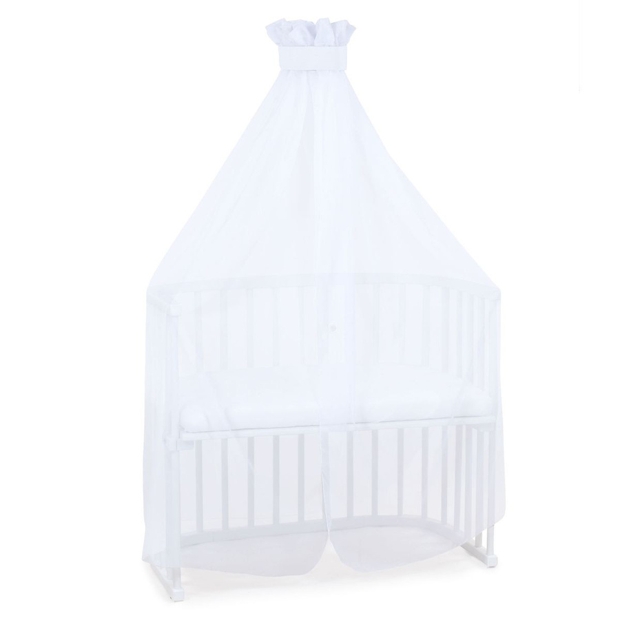Babybay Moskitoschutz und Himmel für Beistellbetten bis 96 cm Länge, Weiß - Bild 1