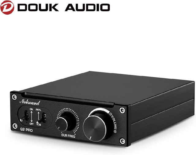 Douk Audio Hi-Fi G2 Pro Subwoofer Vollfrequenz-Monokanal-Digital-Leistungsverstärker mit 300W in Schwarz - Bild 1
