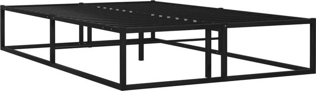 vidaXL Bettgestell aus Metall in Schwarz, modernes Design, pulverbeschichtet, B/T: 120 x 200 cm - Bild 1